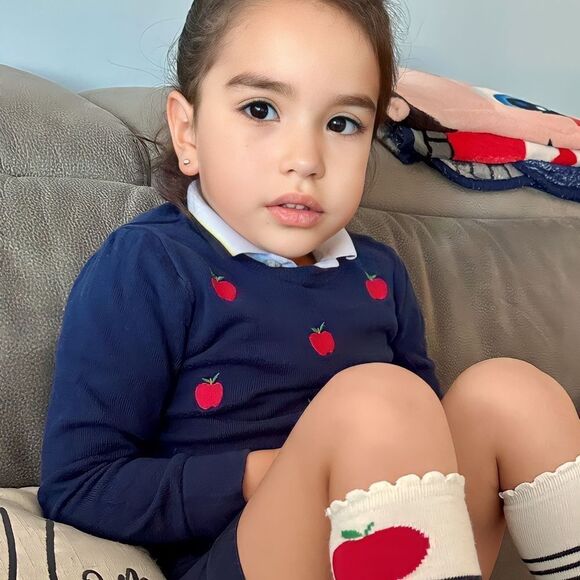 JCREW FACTORY | Navy | APPLE COTTON SWEATER - Picture 7 of 7